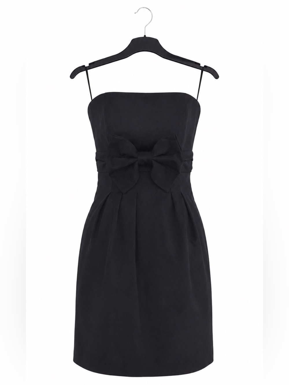 Jessica McClintock Black Strapless Bow Cocktail Dress Women’s Size 6 Formal Prom